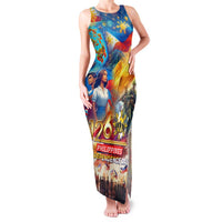 Custom The Philippines 126th Independence Anniversary Family Matching Tank Maxi Dress and Hawaiian Shirt Art Style DT02 Mom's Dress Art - Polynesian Pride