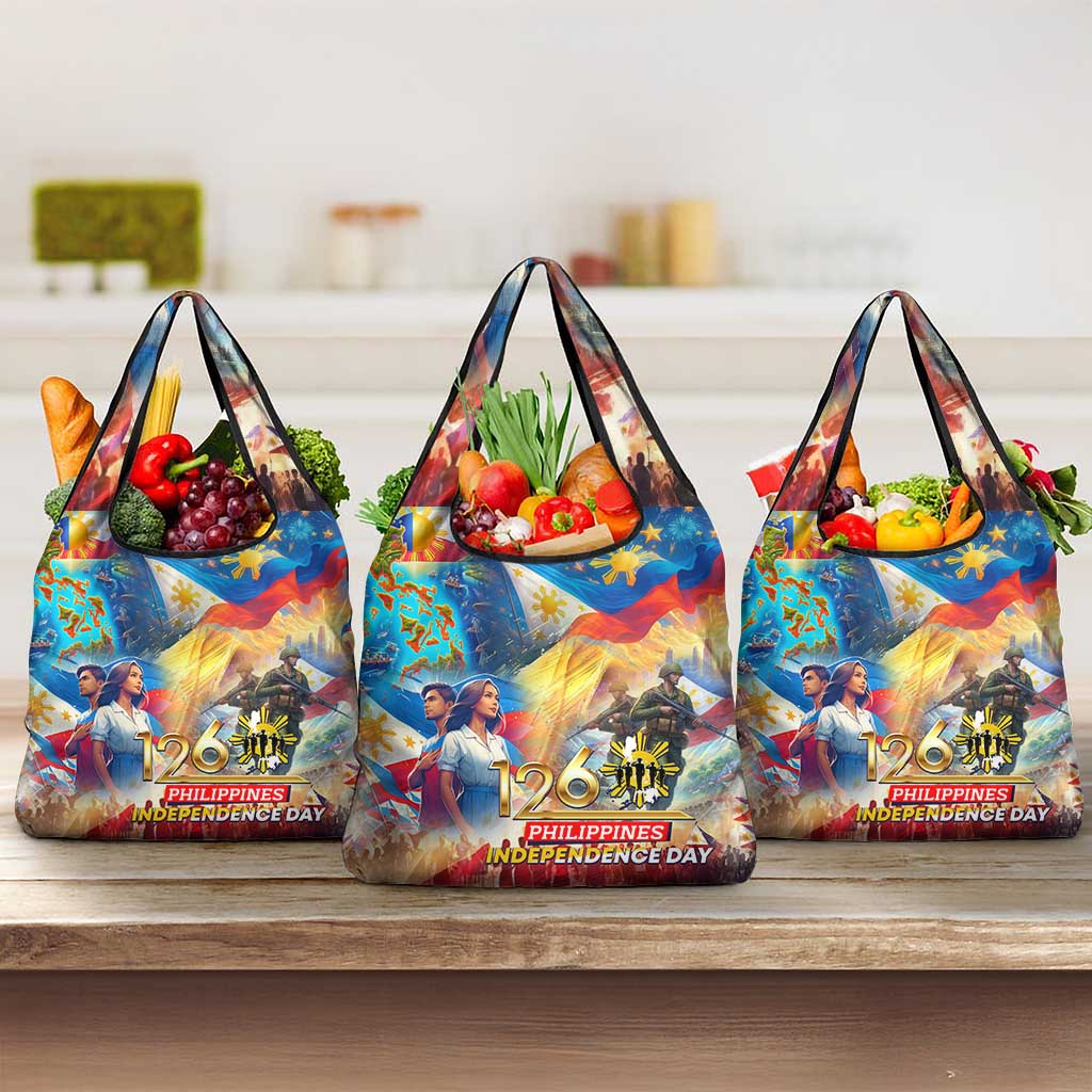 The Philippines 126th Independence Anniversary Grocery Bag Art Style - Polynesian Pride