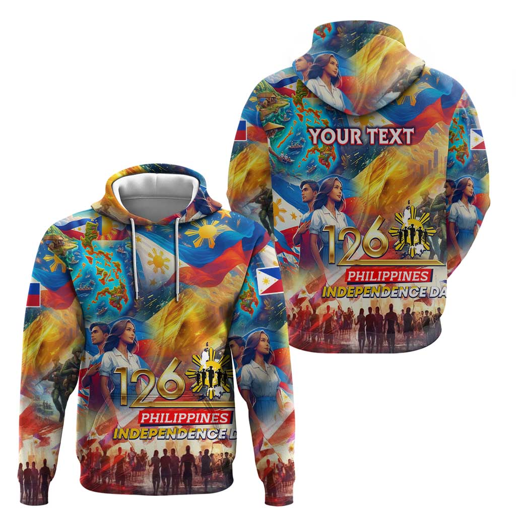Custom The Philippines 126th Independence Anniversary Hoodie Art Style - Polynesian Pride