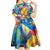 Custom The Philippines 126th Independence Anniversary Kid Short Sleeve Dress Art Style - Polynesian Pride