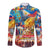 Custom The Philippines 126th Independence Anniversary Long Sleeve Button Shirt Art Style - Polynesian Pride