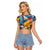 Custom The Philippines 126th Independence Anniversary Raglan Cropped T Shirt Art Style - Polynesian Pride