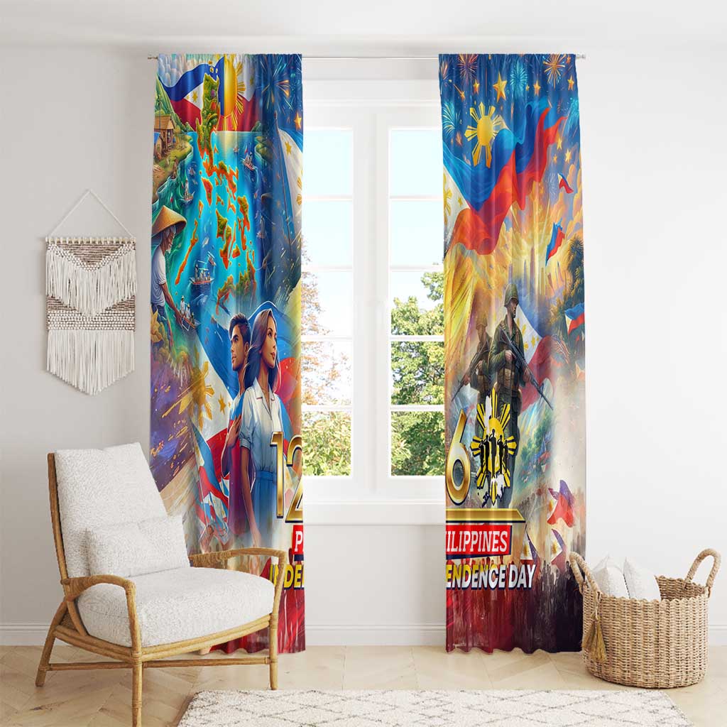 The Philippines 126th Independence Anniversary Window Curtain Art Style - Polynesian Pride