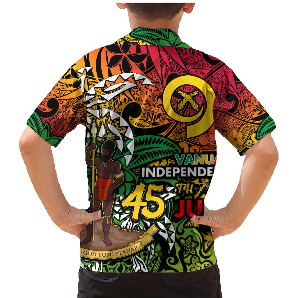 Personalized Vanuatu 45th Independence Anniversary Family Matching Mermaid Dress and Hawaiian Shirt Melanesian Pattern Reggae - Polynesian Pride