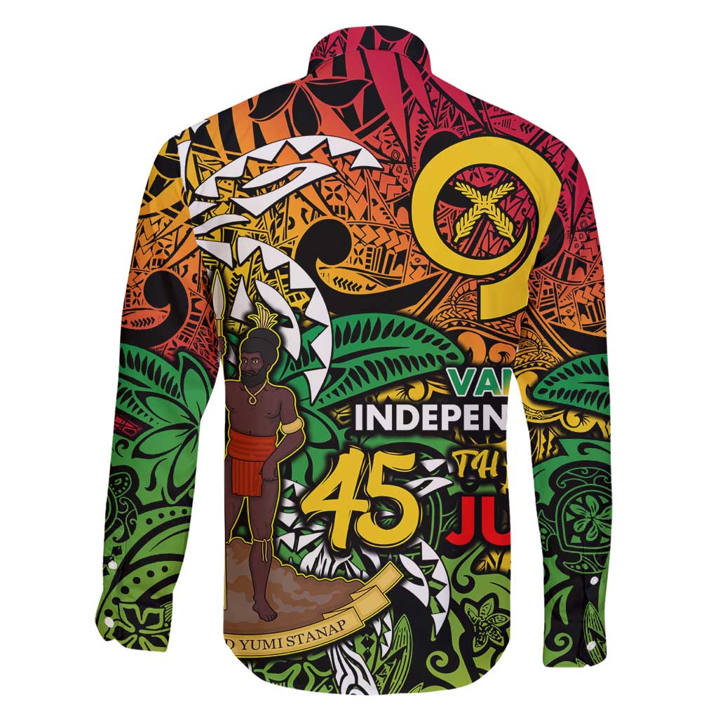 Personalized Vanuatu 45th Independence Anniversary Family Matching Short Sleeve Bodycon Dress and Hawaiian Shirt Melanesian Pattern Reggae - Polynesian Pride