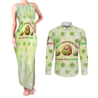 Kiwi Cannibalism Couples Matching Tank Maxi Dress and Long Sleeve Button Shirt New Zealand Kiwi Cute Bird Funny DT02 Green - Polynesian Pride