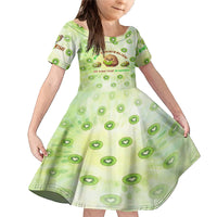 Kiwi Cannibalism Family Matching Mermaid Dress and Hawaiian Shirt New Zealand Kiwi Cute Bird Funny DT02 Daughter's Dress Green - Polynesian Pride