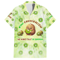 Kiwi Cannibalism Family Matching Off The Shoulder Long Sleeve Dress and Hawaiian Shirt New Zealand Kiwi Cute Bird Funny DT02 Dad's Shirt - Short Sleeve Green - Polynesian Pride