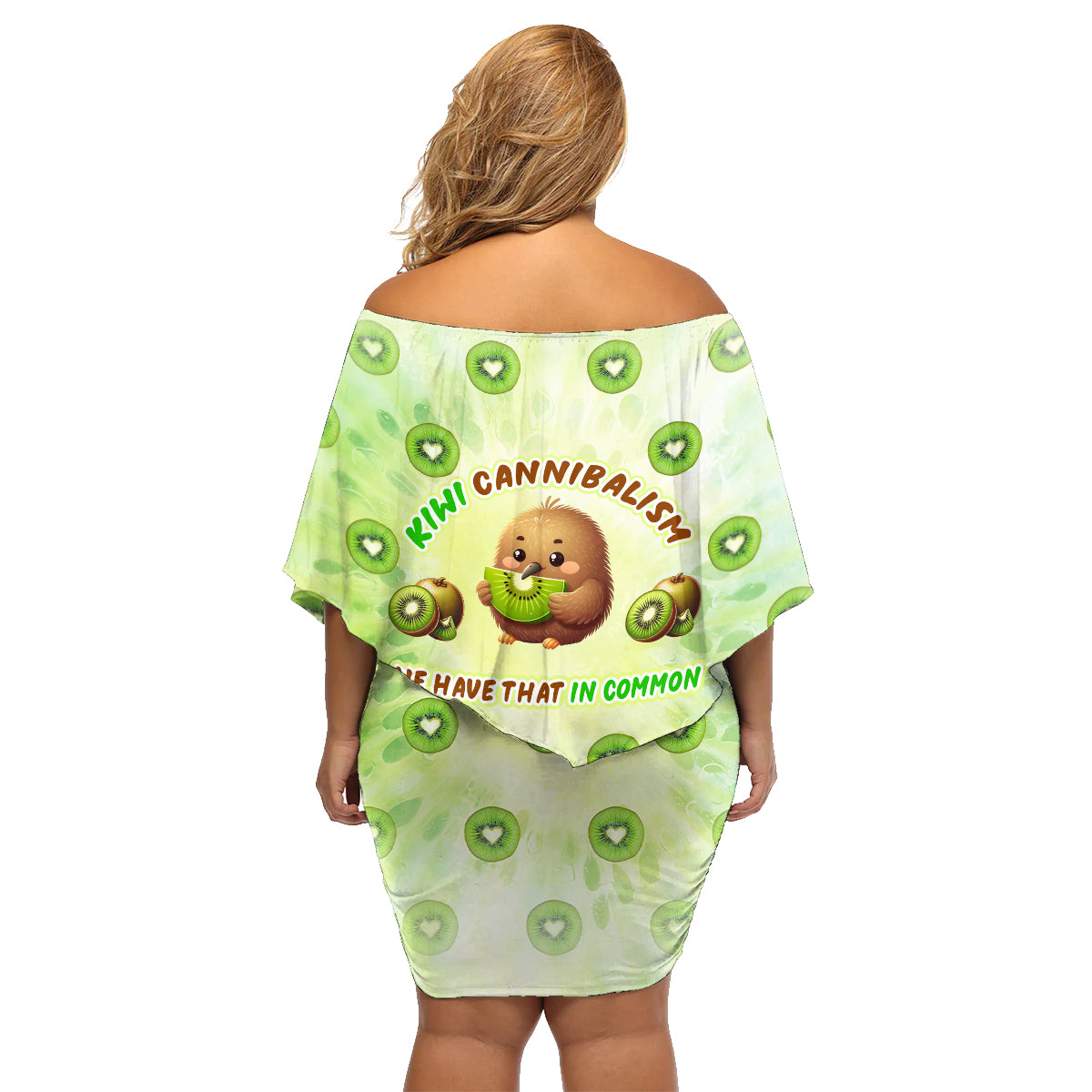 Kiwi Cannibalism Family Matching Off Shoulder Short Dress and Hawaiian Shirt New Zealand Kiwi Cute Bird Funny DT02 - Polynesian Pride