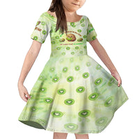 Kiwi Cannibalism Kid Short Sleeve Dress New Zealand Kiwi Cute Bird Funny