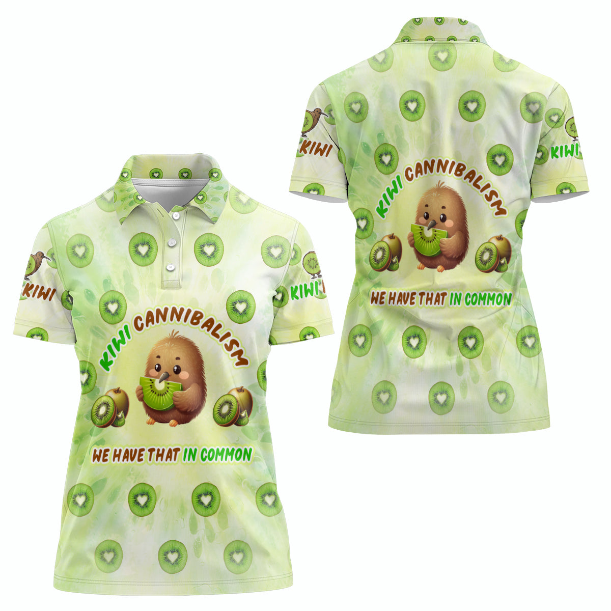 Kiwi Cannibalism Women Polo Shirt New Zealand Kiwi Cute Bird Funny DT02 - Polynesian Pride