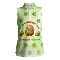 Kiwi Cannibalism Women Sleeveless Polo Shirt New Zealand Kiwi Cute Bird Funny DT02 Female Green - Polynesian Pride