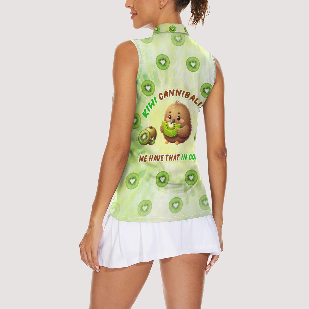 Kiwi Cannibalism Women Sleeveless Polo Shirt New Zealand Kiwi Cute Bird Funny DT02 - Polynesian Pride