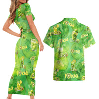 I Love Kiwi Couples Matching Short Sleeve Bodycon Dress and Hawaiian Shirt New Zealand Kiwi Fruit Summer Cocktail DT02 - Polynesian Pride