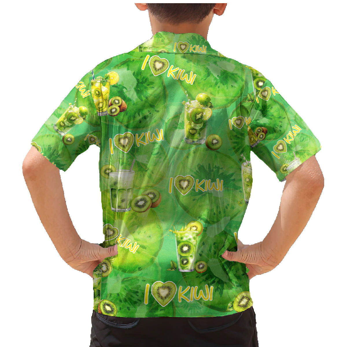 I Love Kiwi Family Matching Mermaid Dress and Hawaiian Shirt New Zealand Kiwi Fruit Summer Cocktail DT02 - Polynesian Pride