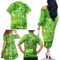 I Love Kiwi Family Matching Off The Shoulder Long Sleeve Dress and Hawaiian Shirt New Zealand Kiwi Fruit Summer Cocktail DT02 - Polynesian Pride