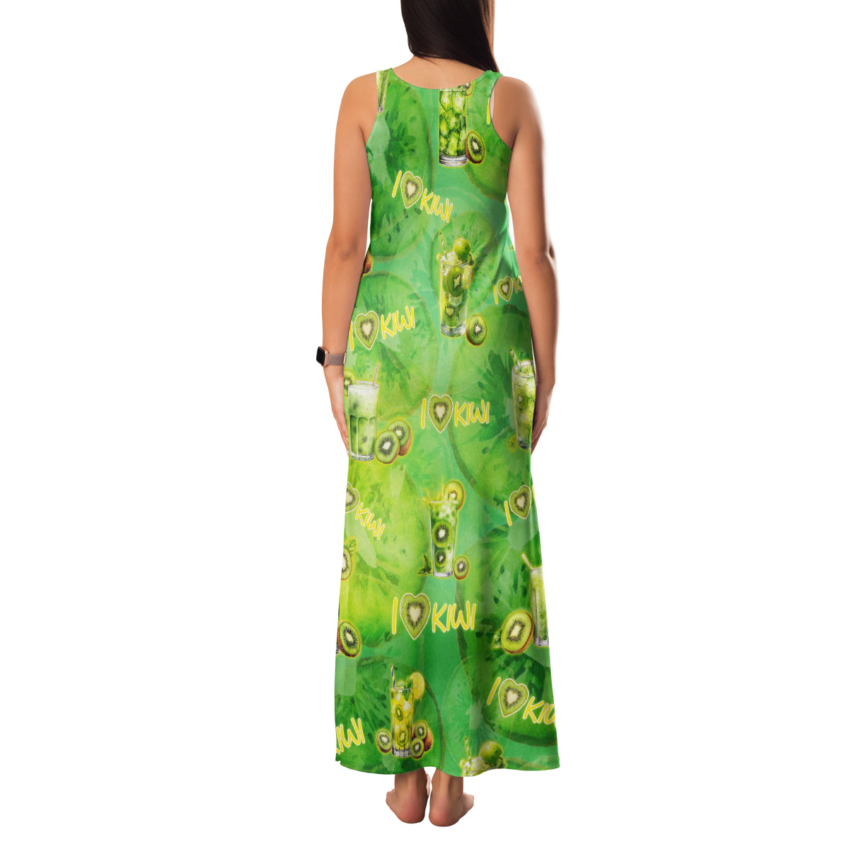 I Love Kiwi Family Matching Tank Maxi Dress and Hawaiian Shirt New Zealand Kiwi Fruit Summer Cocktail DT02 - Polynesian Pride