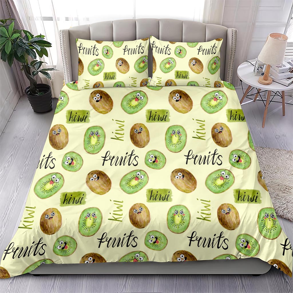 Kiwi Cute Humorous Bedding Set New Zealand Fruit