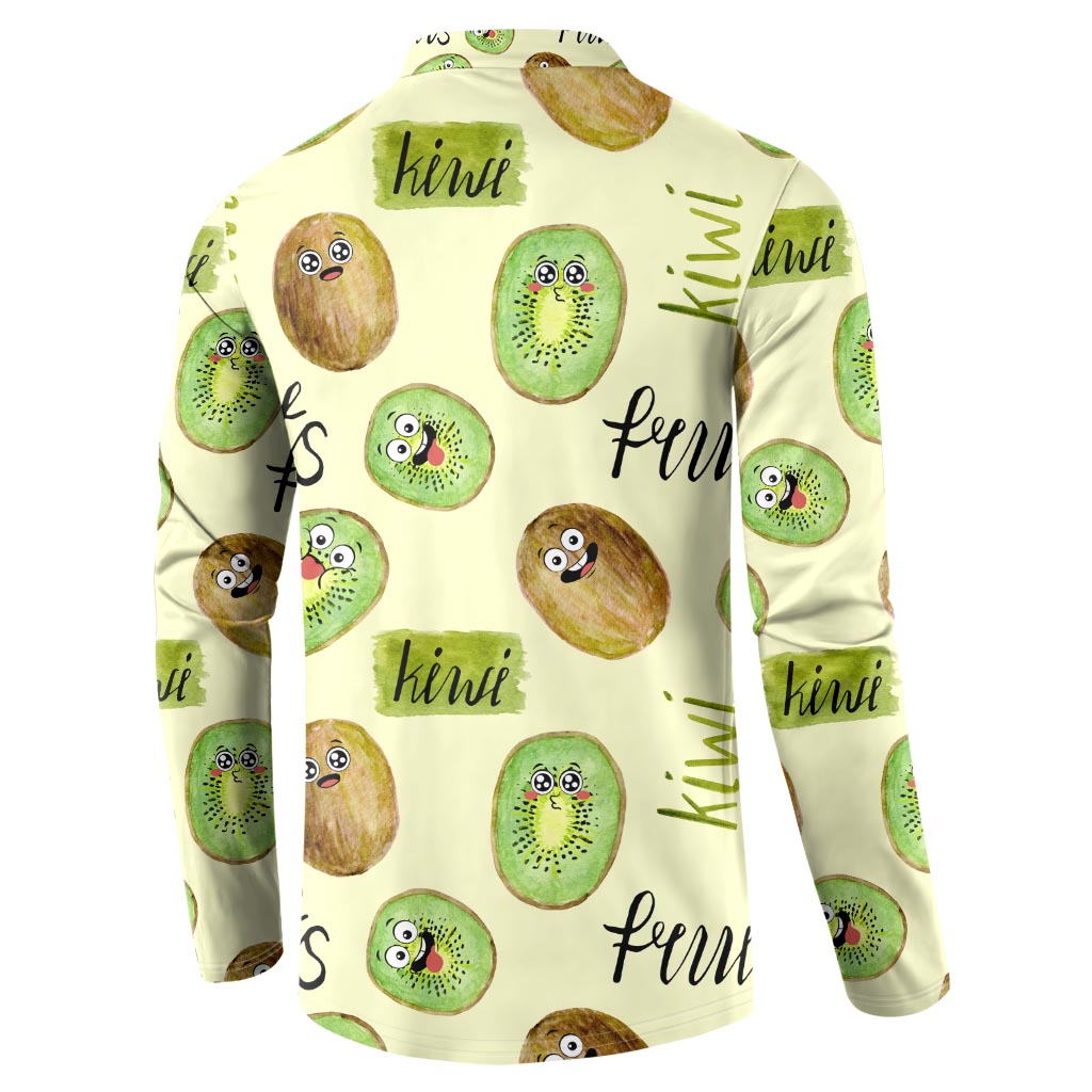 Kiwi Cute Humorous Button Sweatshirt New Zealand Fruit