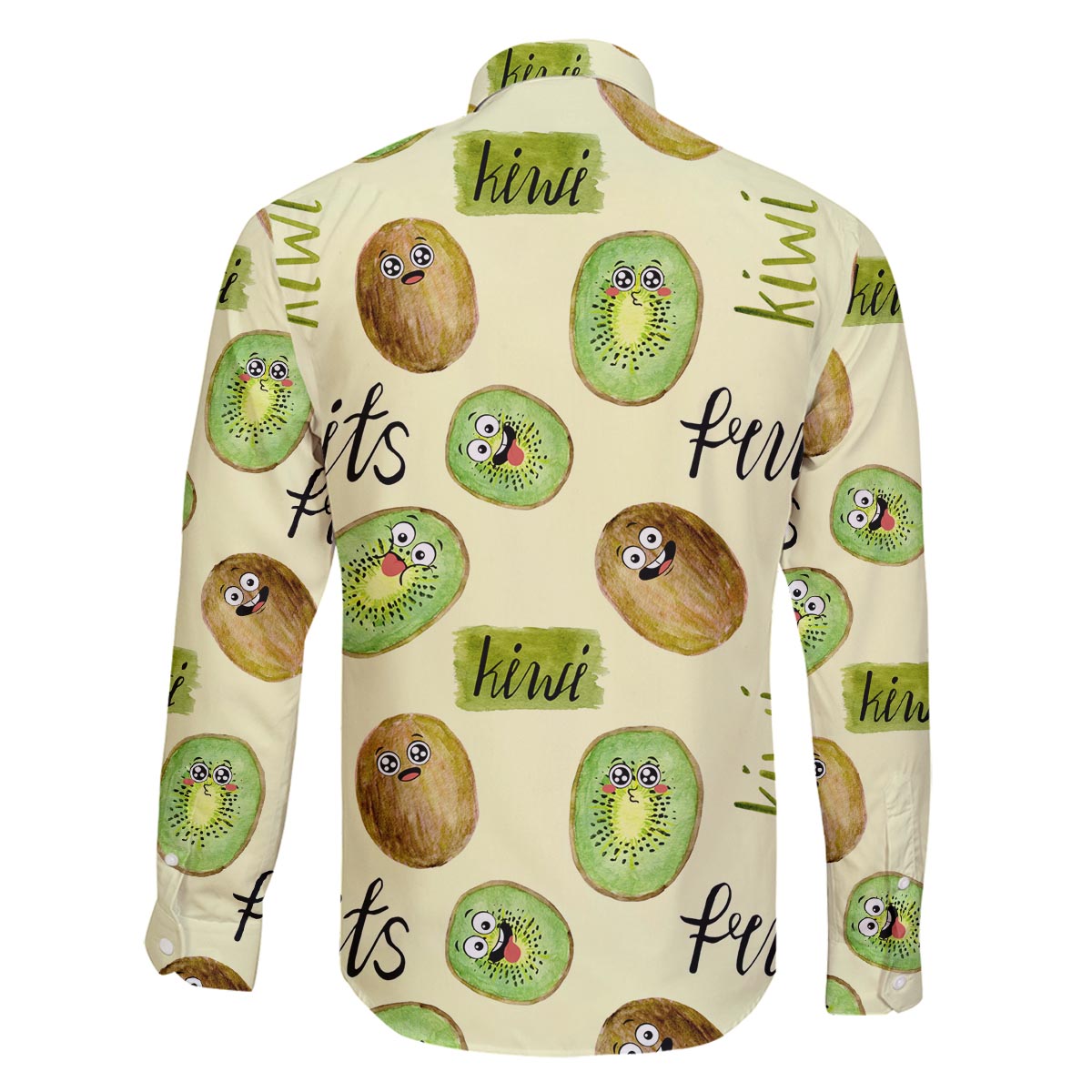 Kiwi Cute Humorous Family Matching Off The Shoulder Long Sleeve Dress and Hawaiian Shirt New Zealand Fruit DT02 - Polynesian Pride