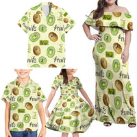 Kiwi Cute Humorous Family Matching Off Shoulder Maxi Dress and Hawaiian Shirt New Zealand Fruit DT02 - Polynesian Pride