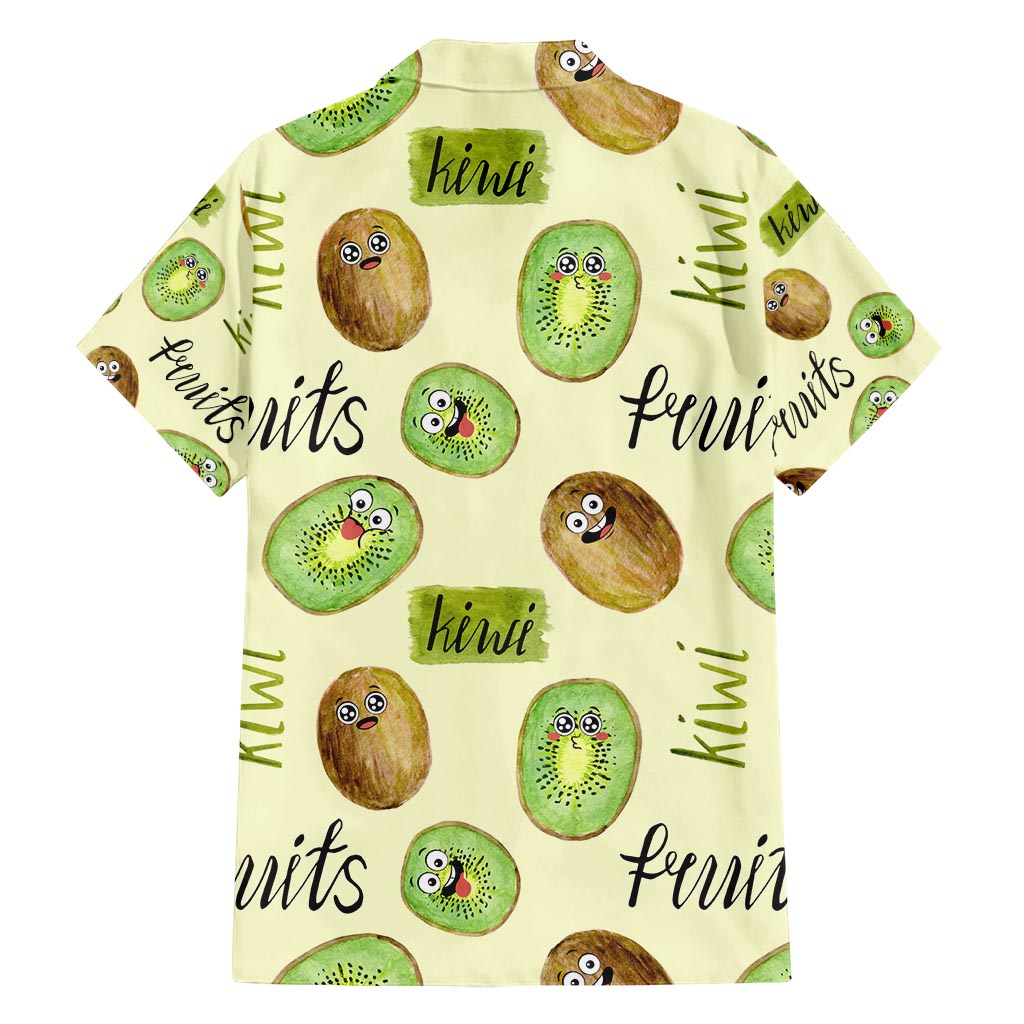 Kiwi Cute Humorous Family Matching Off Shoulder Maxi Dress and Hawaiian Shirt New Zealand Fruit DT02 - Polynesian Pride