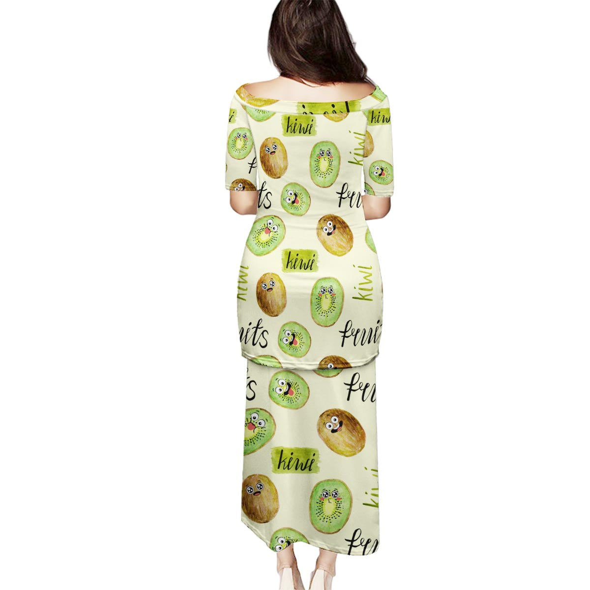 Kiwi Cute Humorous Family Matching Puletasi and Hawaiian Shirt New Zealand Fruit DT02 - Polynesian Pride