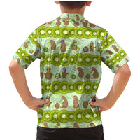 New Zealand Kiwi Fruit Witty Kiwi Bird Family Matching Mermaid Dress and Hawaiian Shirt DT02 - Polynesian Pride