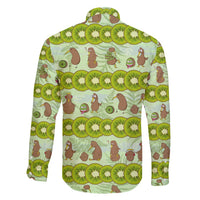 New Zealand Kiwi Fruit Witty Kiwi Bird Family Matching Short Sleeve Bodycon Dress and Hawaiian Shirt DT02 - Polynesian Pride