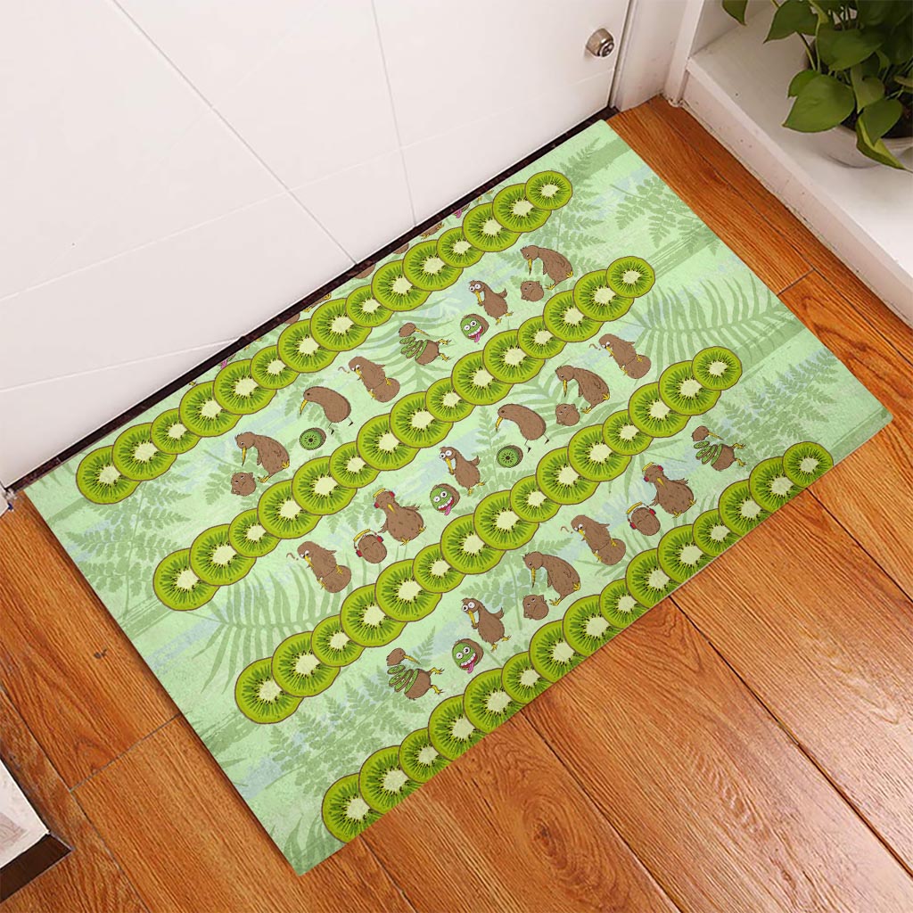 New Zealand Kiwi Fruit Witty Kiwi Bird Rubber Doormat