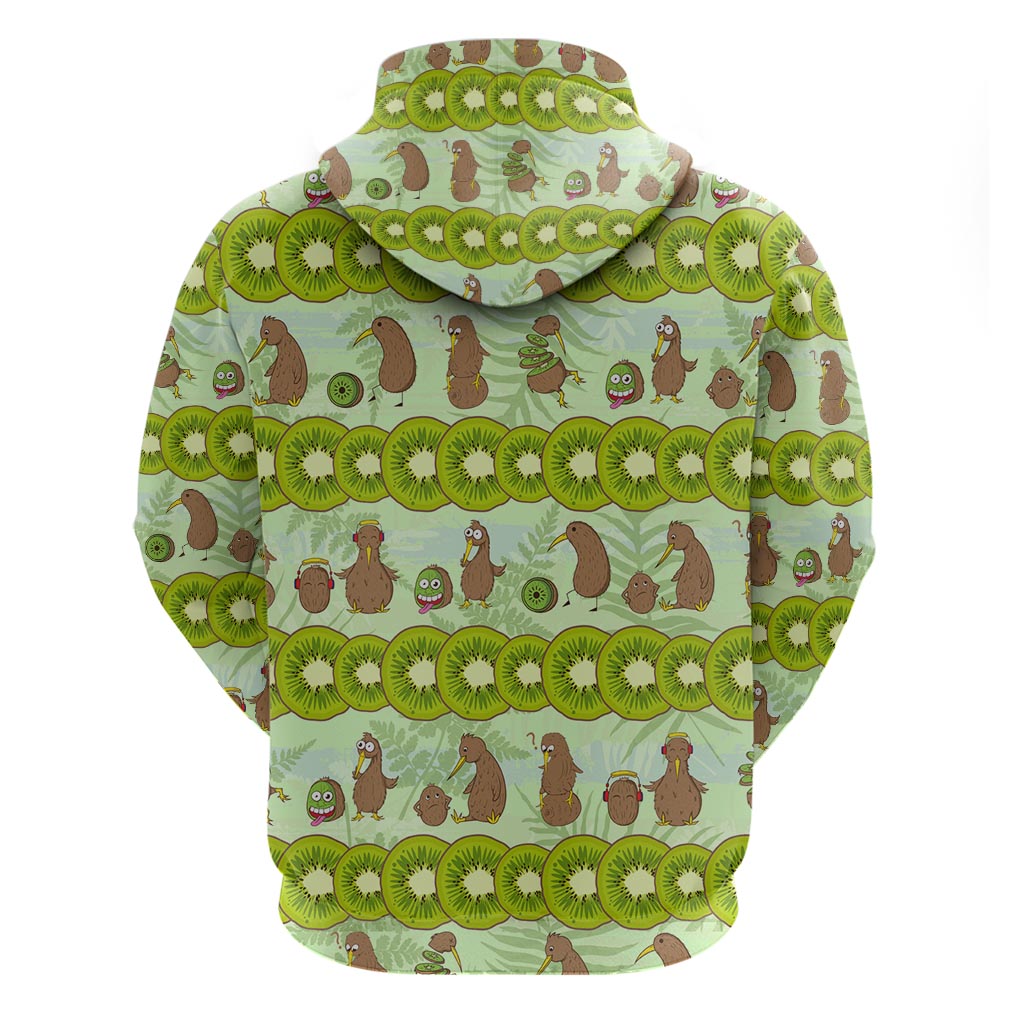 New Zealand Kiwi Fruit Witty Kiwi Bird Zip Hoodie DT02 - Polynesian Pride