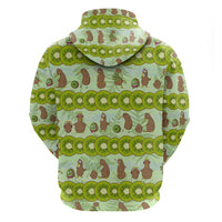 New Zealand Kiwi Fruit Witty Kiwi Bird Zip Hoodie DT02 - Polynesian Pride