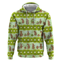 New Zealand Kiwi Fruit Witty Kiwi Bird Zip Hoodie DT02 Pullover Hoodie Green - Polynesian Pride
