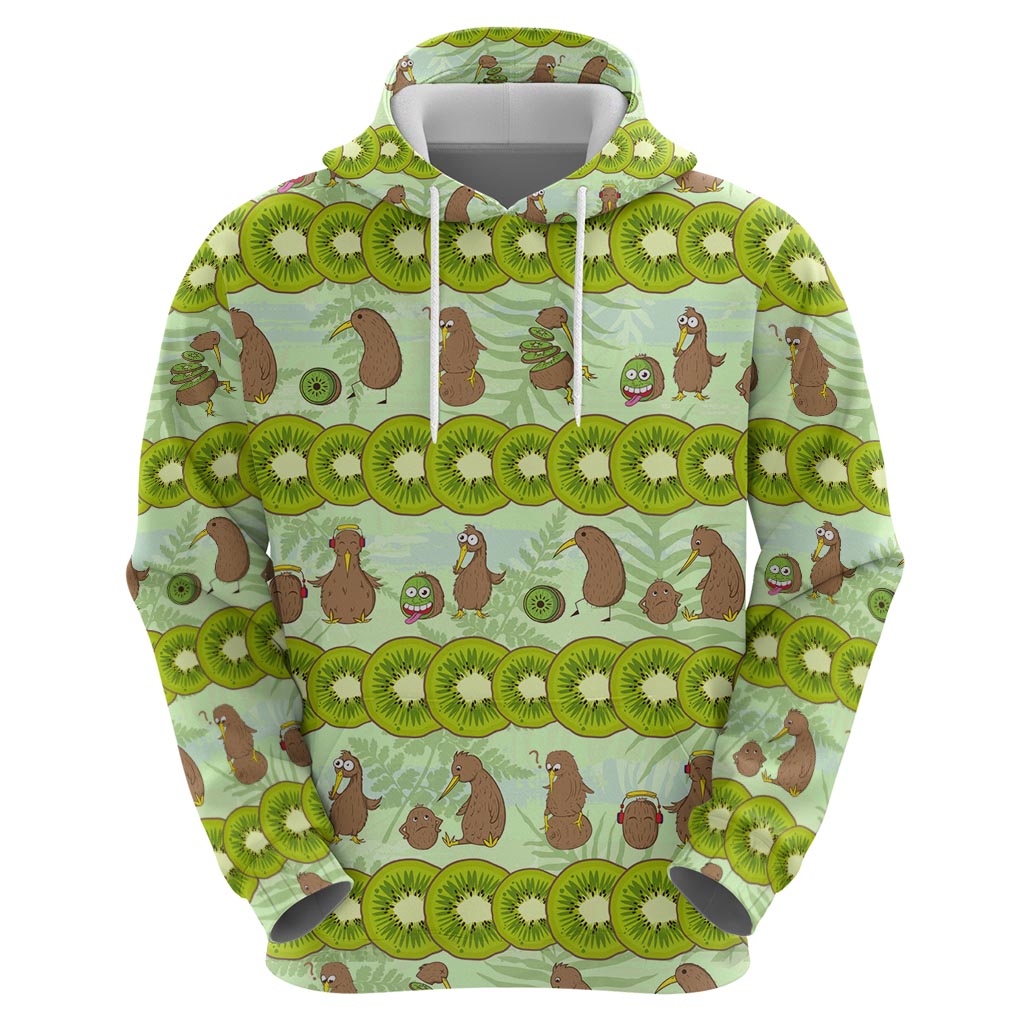 New Zealand Kiwi Fruit Witty Kiwi Bird Zip Hoodie DT02 - Polynesian Pride