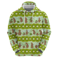 New Zealand Kiwi Fruit Witty Kiwi Bird Zip Hoodie DT02 - Polynesian Pride