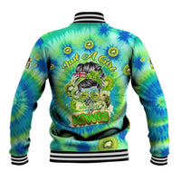 Just a Girl Who Loves Kiwis Baseball Jacket New Zealand Tie Dye