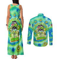 Just a Girl Who Loves Kiwis Couples Matching Tank Maxi Dress and Long Sleeve Button Shirt New Zealand Tie Dye DT02 - Polynesian Pride