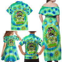 Just a Girl Who Loves Kiwis Family Matching Off Shoulder Maxi Dress and Hawaiian Shirt New Zealand Tie Dye DT02 - Polynesian Pride