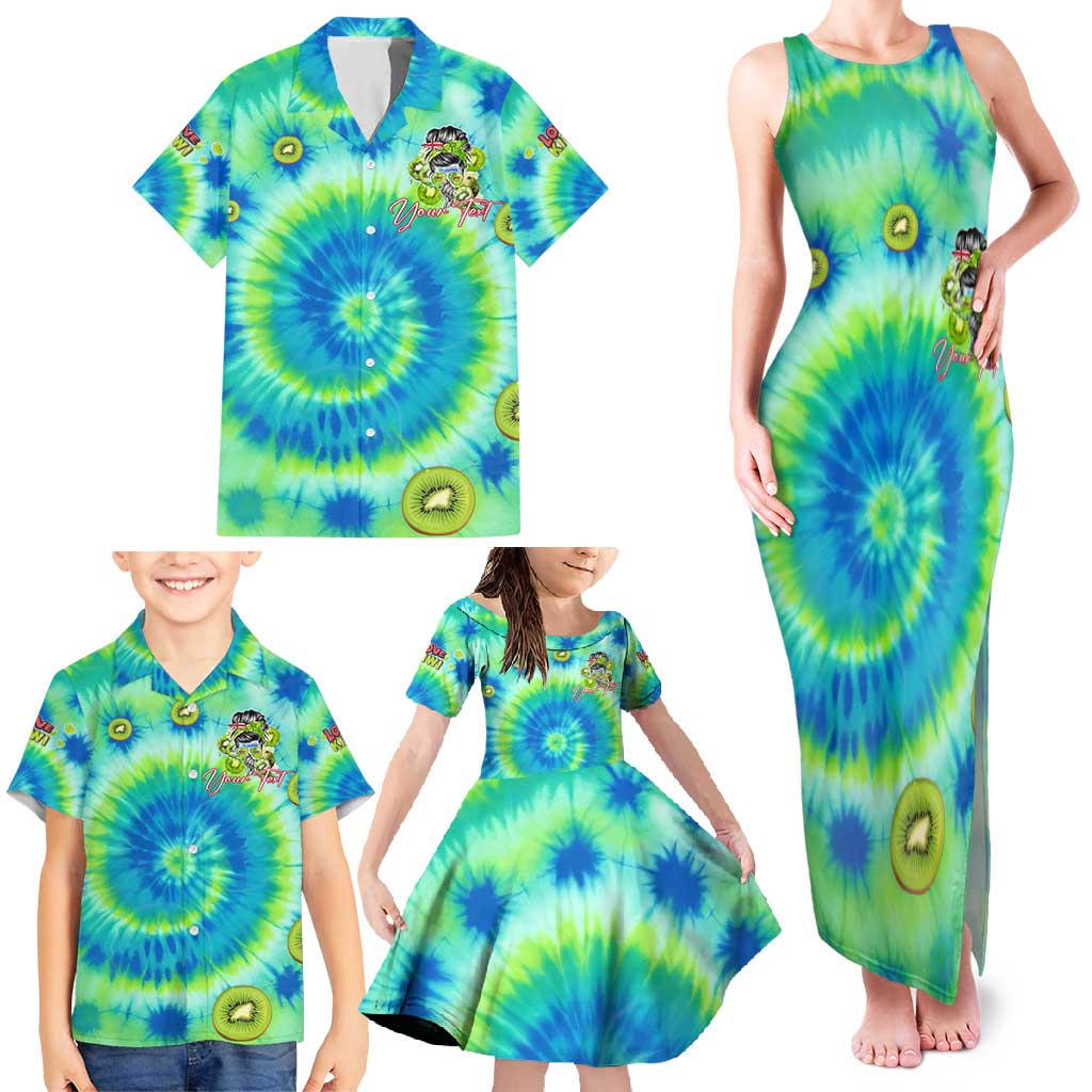 Just a Girl Who Loves Kiwis Family Matching Tank Maxi Dress and Hawaiian Shirt New Zealand Tie Dye DT02 - Polynesian Pride