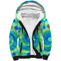 Just a Girl Who Loves Kiwis Sherpa Hoodie New Zealand Tie Dye DT02 Unisex Green - Polynesian Pride