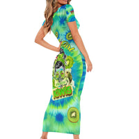 Just a Girl Who Loves Kiwis Short Sleeve Bodycon Dress New Zealand Tie Dye DT02 - Polynesian Pride