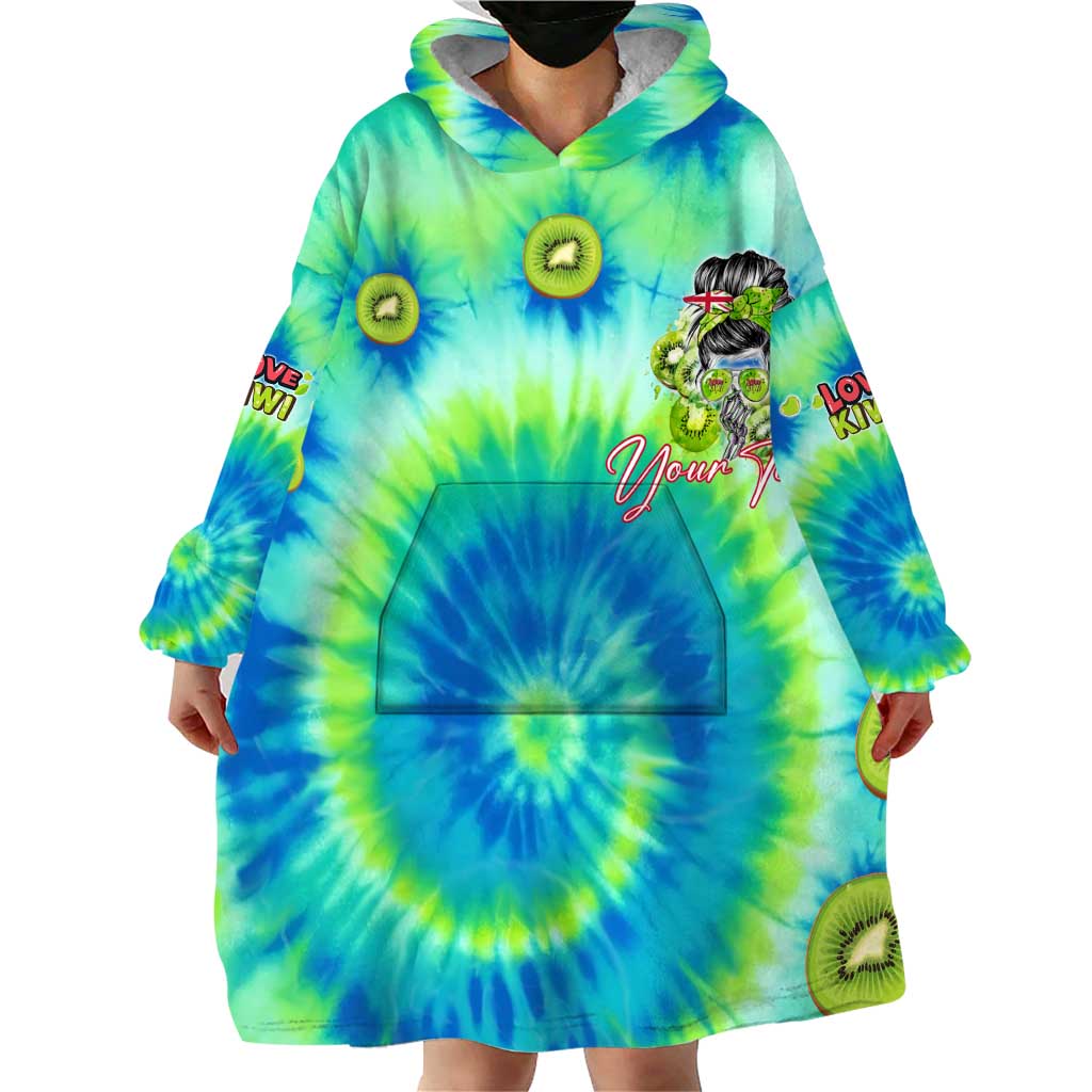 Just a Girl Who Loves Kiwis Wearable Blanket Hoodie New Zealand Tie Dye DT02 - Polynesian Pride