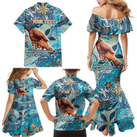 Hand In Hand Father's Day Polynesian Family Matching Mermaid Dress and Hawaiian Shirt Tribal Flower Pattern DT02 - Polynesian Pride