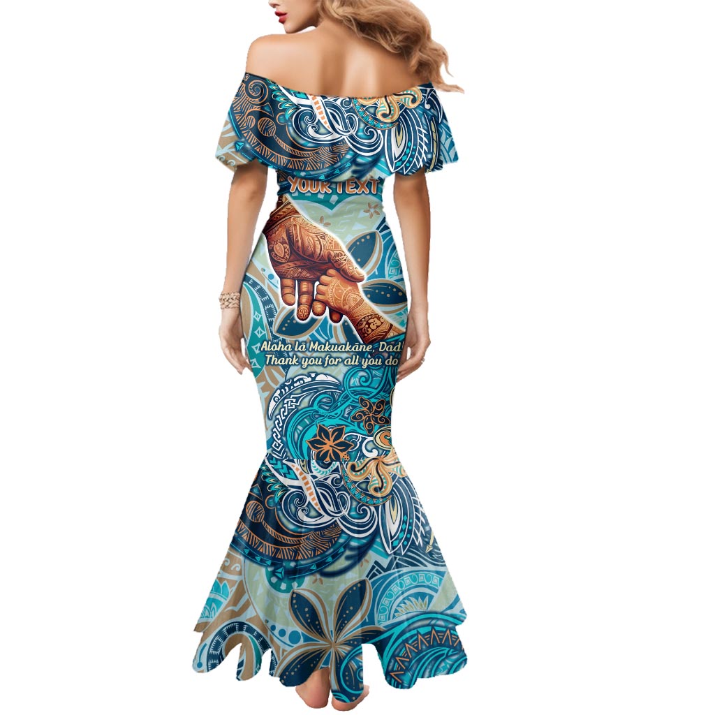 Hand In Hand Father's Day Polynesian Family Matching Mermaid Dress and Hawaiian Shirt Tribal Flower Pattern DT02 - Polynesian Pride