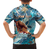 Hand In Hand Father's Day Polynesian Hawaiian Shirt Tribal Flower Pattern