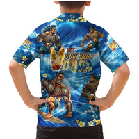 Hawaii Father's Day Family Matching Mermaid Dress and Hawaiian Shirt The Surfing Dad Polynesian Tattoo DT02 - Polynesian Pride