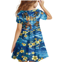 Hawaii Father's Day Family Matching Mermaid Dress and Hawaiian Shirt The Surfing Dad Polynesian Tattoo DT02 - Polynesian Pride