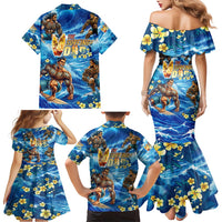 Hawaii Father's Day Family Matching Mermaid Dress and Hawaiian Shirt The Surfing Dad Polynesian Tattoo DT02 - Polynesian Pride
