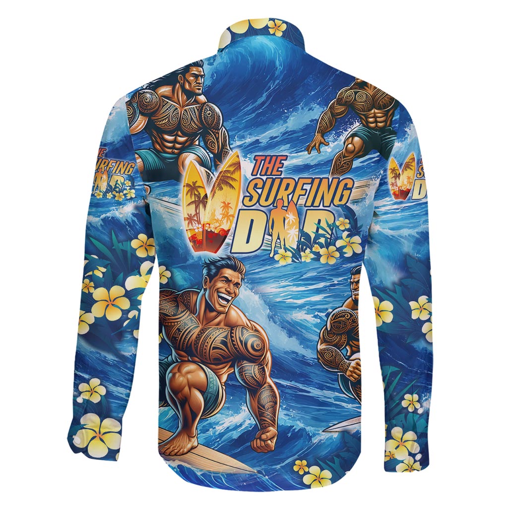 Hawaii Father's Day Family Matching Summer Maxi Dress and Hawaiian Shirt The Surfing Dad Polynesian Tattoo DT02 - Polynesian Pride