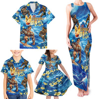 Hawaii Father's Day Family Matching Tank Maxi Dress and Hawaiian Shirt The Surfing Dad Polynesian Tattoo DT02 - Polynesian Pride
